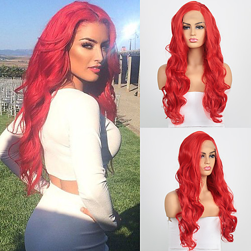 Synthetic Lace Front Wig Body Wave Side Part Lace Front Wig Long Red Synthetic Hair 18-26 inch Women's Heat Resistant Synthetic Easy dressing Red / Natural Hairline / Natural Hairline
Synthetic Lace Front Wig Body Wave Side Part Lace Front Wig Long Red Synthetic Hair 18-26 inch Women's Heat Resistant Synthetic Easy dressing Red / Natural Hairline / Natural Hairline