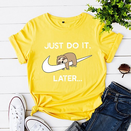 Women's Cartoon T-shirt Daily Wine / White / Black / Yellow / Blushing Pink / Army Green / Green / Dark Gray
Women's Cartoon T-shirt Daily Wine / White / Black / Yellow / Blushing Pink / Army Green / Green / Dark Gray