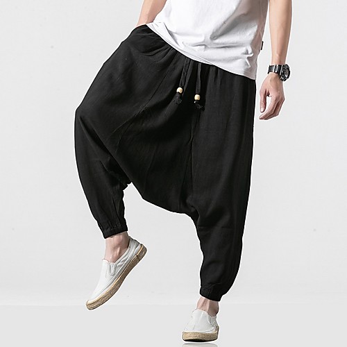 Men's Sporty Chinoiserie Loose Chinos Pants - Solid Colored Drawstring Comfort Cotton Wine Black Navy Blue US32 / UK32 / EU40 / US34 / UK34 / EU42
Men's Sporty Chinoiserie Loose Chinos Pants - Solid Colored Drawstring Comfort Cotton Wine Black Navy Blue US32 / UK32 / EU40 / US34 / UK34 / EU42