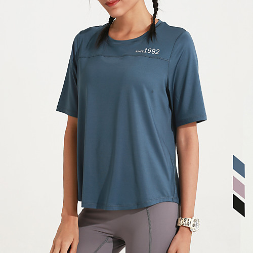 Women's Yoga Top Color Block Black Purple Blue Mesh Elastane Running Fitness Gym Workout Tee / T-shirt Short Sleeve Sport Activewear Breathable Quick Dry Comfortable Stretchy
Women's Yoga Top Color Block Black Purple Blue Mesh Elastane Running Fitness Gym Workout Tee / T-shirt Short Sleeve Sport Activewear Breathable Quick Dry Comfortable Stretchy