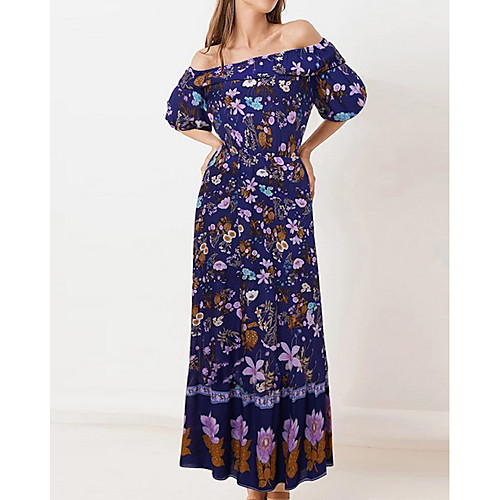 Women's A-Line Dress Maxi long Dress - Half Sleeve Floral Summer Sexy 2020 Blue Red Yellow S M L XL
Women's A-Line Dress Maxi long Dress - Half Sleeve Floral Summer Sexy 2020 Blue Red Yellow S M L XL
