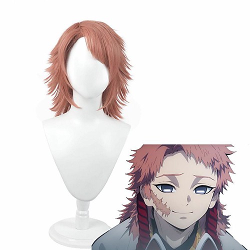 Cosplay Wig Sabito Demon Slayer Curly Layered Haircut Asymmetrical Wig Short Pink Synthetic Hair 18 inch Men's Anime Cosplay Exquisite Pink
Cosplay Wig Sabito Demon Slayer Curly Layered Haircut Asymmetrical Wig Short Pink Synthetic Hair 18 inch Men's Anime Cosplay Exquisite Pink