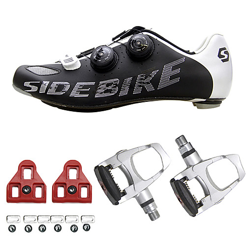 SIDEBIKE Adults' Cycling Shoes With Pedals & Cleats Road Bike Shoes Cushioning Cycling / Bike Black / Silver Men's Women's Unisex Cycling Shoes / Breathable Mesh
SIDEBIKE Adults' Cycling Shoes With Pedals & Cleats Road Bike Shoes Cushioning Cycling / Bike Black / Silver Men's Women's Unisex Cycling Shoes / Breathable Mesh