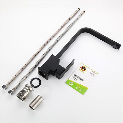 304 stainless steel black square kitchen faucet European baking paint hot and cold rotatable sink sink sink sink sink faucet
304 stainless steel black square kitchen faucet European baking paint hot and cold rotatable sink sink sink sink sink faucet