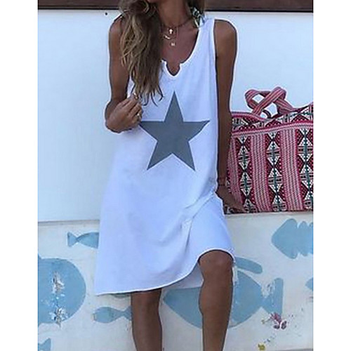Women's Shift Dress - Sleeveless Print Summer Casual 2020 White S M L XL XXL XXXL XXXXL XXXXXL
Women's Shift Dress - Sleeveless Print Summer Casual 2020 White S M L XL XXL XXXL XXXXL XXXXXL