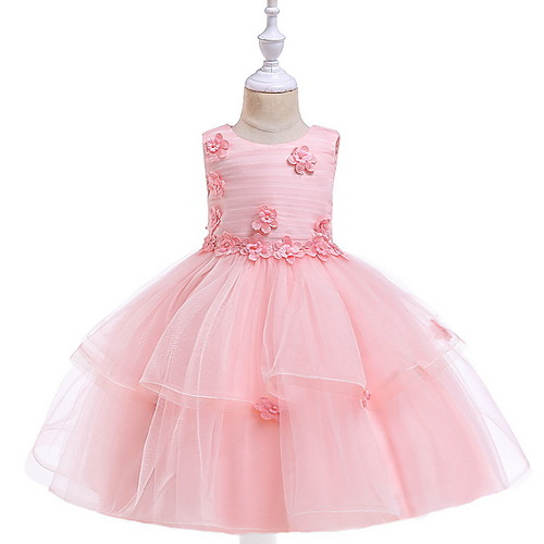 Ball Gown Floor Length Party / Wedding Flower Girl Dresses - Lace / Tulle Sleeveless Jewel Neck with Sash / Ribbon / Appliques
Ball Gown Floor Length Party / Wedding Flower Girl Dresses - Lace / Tulle Sleeveless Jewel Neck with Sash / Ribbon / Appliques