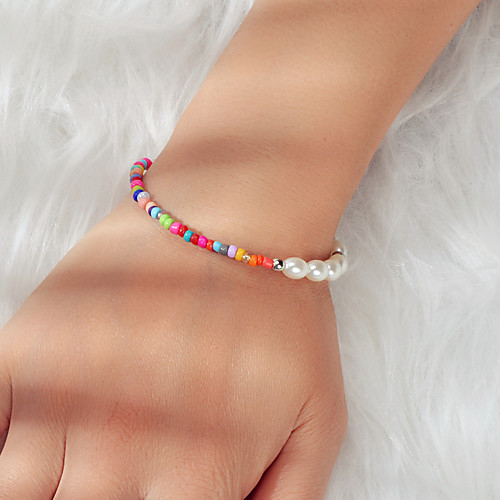 Women's Pearl Bracelet Classic Sunburst Birthday Basic Baroque Korean Fashion Cute Plastic Bracelet Jewelry Gold / Silver For Party Evening Gift Date Beach Festival
Women's Pearl Bracelet Classic Sunburst Birthday Basic Baroque Korean Fashion Cute Plastic Bracelet Jewelry Gold / Silver For Party Evening Gift Date Beach Festival
