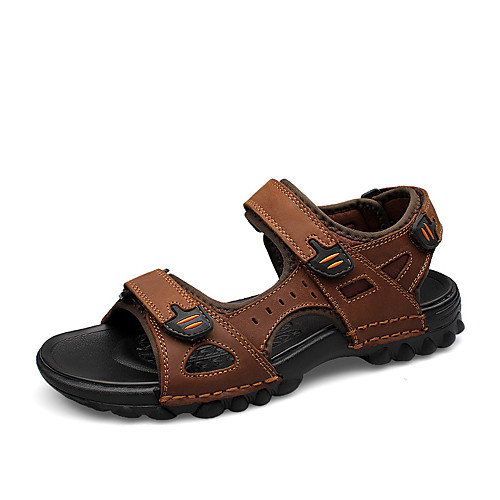 Men's Summer Casual / Beach Daily Outdoor Sandals Walking Shoes Cowhide Breathable Non-slipping Wear Proof Black / Brown
Men's Summer Casual / Beach Daily Outdoor Sandals Walking Shoes Cowhide Breathable Non-slipping Wear Proof Black / Brown