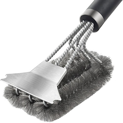 Grill Brush and Scraper Extra Strong BBQ Cleaner Accessories Safe Wire Bristles 18Stainless Steel Barbecue Triple Scrubber Cleaning Brush for Weber Gas/Charcoal Grilling Grates, Best wizard tool
Grill Brush and Scraper Extra Strong BBQ Cleaner Accessories Safe Wire Bristles 18Stainless Steel Barbecue Triple Scrubber Cleaning Brush for Weber Gas/Charcoal Grilling Grates, Best wizard tool