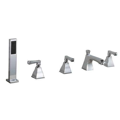 Bathtub Faucet - Contemporary Chrome Tub And Shower Ceramic Valve Bath Shower Mixer Taps
Bathtub Faucet - Contemporary Chrome Tub And Shower Ceramic Valve Bath Shower Mixer Taps