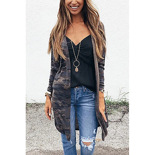 Women's Fur Coat Daily Street chic Long Camo / Camouflage Dark Gray S / M / L
Women's Fur Coat Daily Street chic Long Camo / Camouflage Dark Gray S / M / L