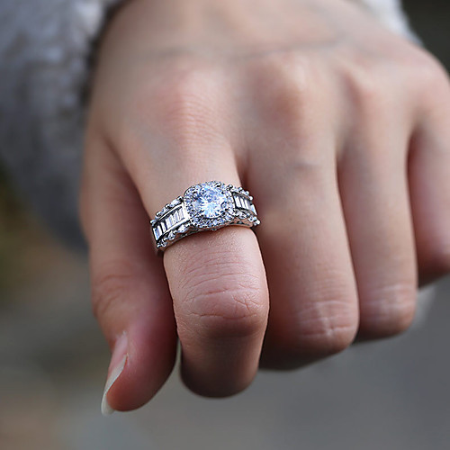 Women's Ring Belle Ring AAA Cubic Zirconia 1pc White Copper Silver-Plated Irregular Statement Luxury Party Evening Gift Jewelry Geometrical Wearable
Women's Ring Belle Ring AAA Cubic Zirconia 1pc White Copper Silver-Plated Irregular Statement Luxury Party Evening Gift Jewelry Geometrical Wearable
