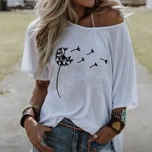 Women's Geometric T-shirt Daily One Shoulder White / Black / Purple / Yellow
Women's Geometric T-shirt Daily One Shoulder White / Black / Purple / Yellow