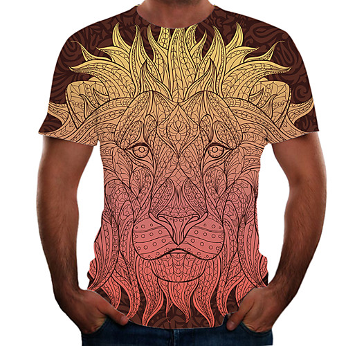 Men's Plus Size Color Block 3D T-shirt Basic Going out Weekend Round Neck Rainbow / Short Sleeve / Animal
Men's Plus Size Color Block 3D T-shirt Basic Going out Weekend Round Neck Rainbow / Short Sleeve / Animal