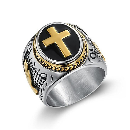 Men's Ring 1pc Gold Silver Titanium Steel Round Vintage Gift Festival Jewelry Classic Cross
Men's Ring 1pc Gold Silver Titanium Steel Round Vintage Gift Festival Jewelry Classic Cross