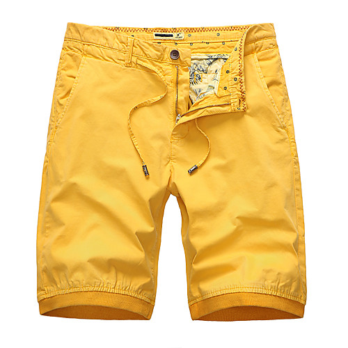 Men's Basic Breathable Cotton Slim Daily Holiday Chinos Shorts Pants Solid Colored Knee Length Drawstring Yellow Army Green Orange / Summer
Men's Basic Breathable Cotton Slim Daily Holiday Chinos Shorts Pants Solid Colored Knee Length Drawstring Yellow Army Green Orange / Summer