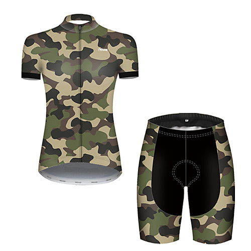21Grams Women's Short Sleeve Cycling Jersey with Shorts Nylon Camouflage Patchwork Camo / Camouflage Bike Quick Dry Breathable Sports Patchwork Mountain Bike MTB Road Bike Cycling Clothing Apparel
21Grams Women's Short Sleeve Cycling Jersey with Shorts Nylon Camouflage Patchwork Camo / Camouflage Bike Quick Dry Breathable Sports Patchwork Mountain Bike MTB Road Bike Cycling Clothing Apparel