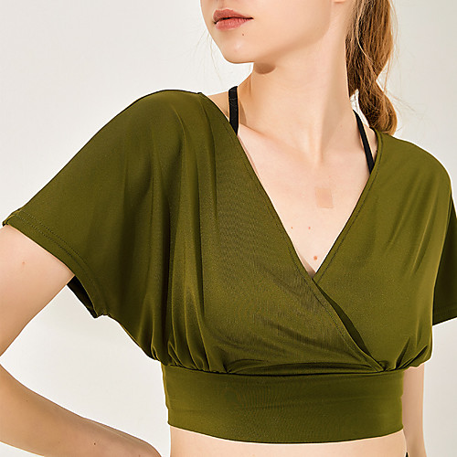 Women's Crop Top Fashion Black Army Green Pink Blue Elastane Yoga Running Fitness Top Short Sleeve Sport Activewear Breathable Quick Dry Comfortable Stretchy
Women's Crop Top Fashion Black Army Green Pink Blue Elastane Yoga Running Fitness Top Short Sleeve Sport Activewear Breathable Quick Dry Comfortable Stretchy