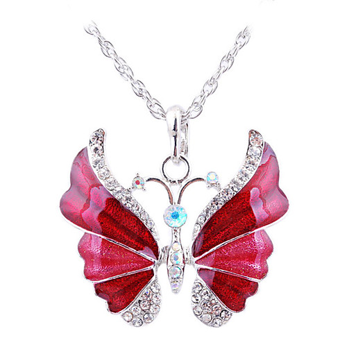 Women's Pendant Necklace Necklace Long Necklace Butterfly Artistic Trendy Fashion Colorful Chrome Blue Blushing Pink Red Green Brown 45 cm Necklace Jewelry For Street Birthday Party Beach Festival
Women's Pendant Necklace Necklace Long Necklace Butterfly Artistic Trendy Fashion Colorful Chrome Blue Blushing Pink Red Green Brown 45 cm Necklace Jewelry For Street Birthday Party Beach Festival