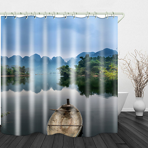 Lake Boat Scenery Digital Print Waterproof Fabric Shower Curtain for Bathroom Home Decor Covered Bathtub Curtains Liner Includes with Hooks
Lake Boat Scenery Digital Print Waterproof Fabric Shower Curtain for Bathroom Home Decor Covered Bathtub Curtains Liner Includes with Hooks