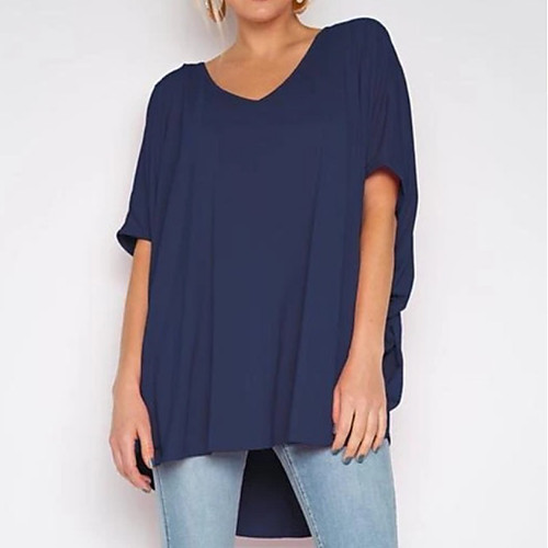 Women's Blouse Solid Colored Tops V Neck Daily Summer Black Blue L XL 2XL 3XL 4XL 5XL
Women's Blouse Solid Colored Tops V Neck Daily Summer Black Blue L XL 2XL 3XL 4XL 5XL