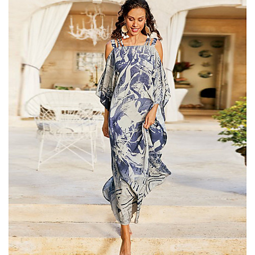 Women's Sheath Dress Maxi long Dress Blue 3/4 Length Sleeve Floral Summer Square Neck Elegant 2021 S M L XL
Women's Sheath Dress Maxi long Dress Blue 3/4 Length Sleeve Floral Summer Square Neck Elegant 2021 S M L XL