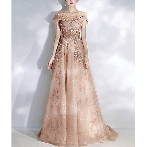 A-Line Jewel Neck Sweep / Brush Train Chiffon Bridesmaid Dress with Beading / Tier
A-Line Jewel Neck Sweep / Brush Train Chiffon Bridesmaid Dress with Beading / Tier