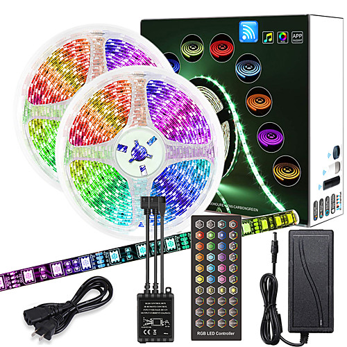 10M(2x5M) High-Quality Black PCB Music Timing Synchronous Control Flexible Light Bar 600 x 5050 Waterproof RGB LED Strip Light and IR 40 Key Controller with12V 6A Adapter Kit
10M(2x5M) High-Quality Black PCB Music Timing Synchronous Control Flexible Light Bar 600 x 5050 Waterproof RGB LED Strip Light and IR 40 Key Controller with12V 6A Adapter Kit
