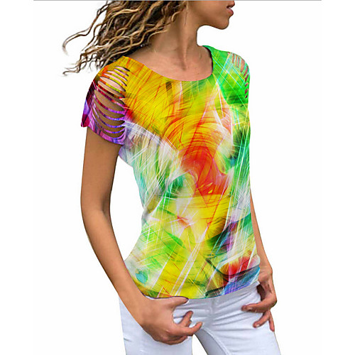 Women's T-shirt Tie Dye Tops Round Neck Daily Summer White Yellow Orange S M L XL 2XL 3XL
Women's T-shirt Tie Dye Tops Round Neck Daily Summer White Yellow Orange S M L XL 2XL 3XL