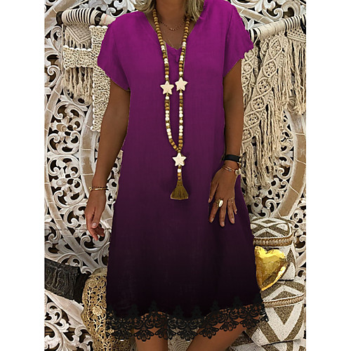Women's Shift Dress Knee Length Dress - Short Sleeves Color Gradient Summer Casual Daily 2020 Black M L XL XXL XXXL
Women's Shift Dress Knee Length Dress - Short Sleeves Color Gradient Summer Casual Daily 2020 Black M L XL XXL XXXL