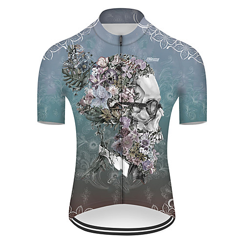 21Grams Men's Short Sleeve Cycling Jersey Nylon Blue Novelty Skull Floral Botanical Bike Jersey Top Mountain Bike MTB Road Bike Cycling Quick Dry Breathable Sports Clothing Apparel / Micro-elastic
21Grams Men's Short Sleeve Cycling Jersey Nylon Blue Novelty Skull Floral Botanical Bike Jersey Top Mountain Bike MTB Road Bike Cycling Quick Dry Breathable Sports Clothing Apparel / Micro-elastic