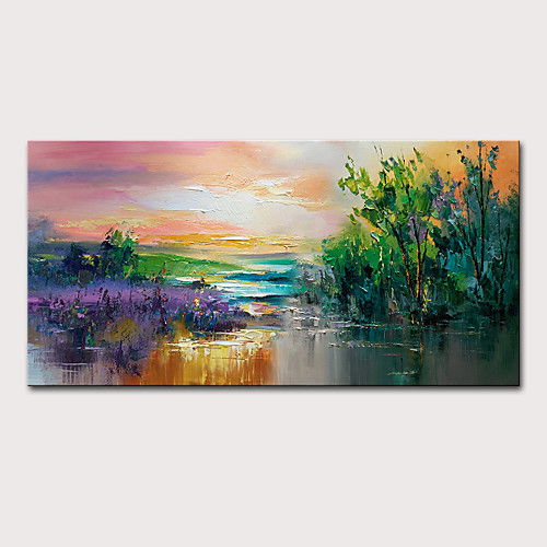 Oil Painting Hand Painted Horizontal Landscape Abstract Landscape Modern Stretched Canvas
Oil Painting Hand Painted Horizontal Landscape Abstract Landscape Modern Stretched Canvas