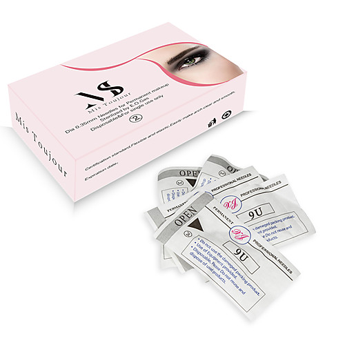 

Mis Toujours Professional Level / Disposable / Easy to Install 30pcs Stainless Steel 430 Permanent Makeup Needles & Tips