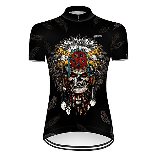 21Grams Women's Short Sleeve Cycling Jersey Nylon Black / Yellow 3D Novelty Skull Bike Jersey Top Mountain Bike MTB Road Bike Cycling Quick Dry Breathable Sports Clothing Apparel / Micro-elastic
21Grams Women's Short Sleeve Cycling Jersey Nylon Black / Yellow 3D Novelty Skull Bike Jersey Top Mountain Bike MTB Road Bike Cycling Quick Dry Breathable Sports Clothing Apparel / Micro-elastic