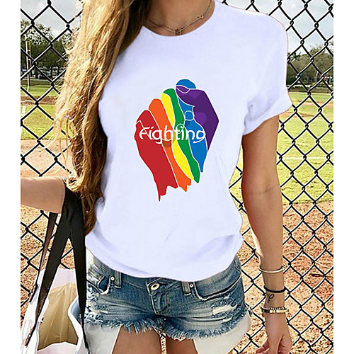 Women's Tops Graphic T-shirt - Print Round Neck Basic Daily Spring Summer White XS S M L XL 2XL 3XL 4XL
Women's Tops Graphic T-shirt - Print Round Neck Basic Daily Spring Summer White XS S M L XL 2XL 3XL 4XL