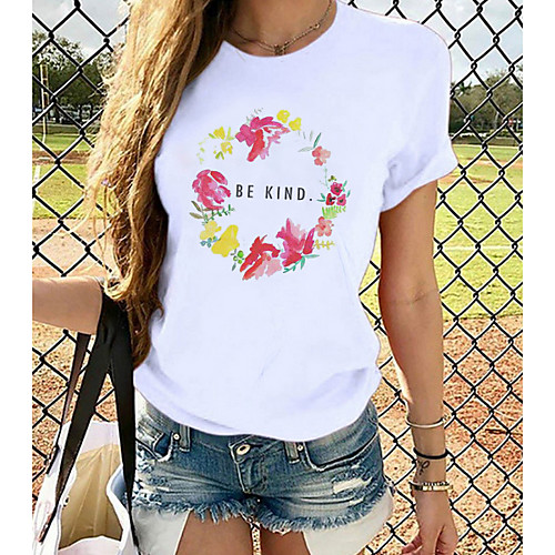 Women's Tops Graphic T-shirt - Print Round Neck Basic Daily Spring Summer White XS S M L XL 2XL 3XL 4XL
Women's Tops Graphic T-shirt - Print Round Neck Basic Daily Spring Summer White XS S M L XL 2XL 3XL 4XL