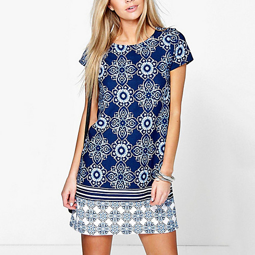 Women's Shift Dress Knee Length Dress - Short Sleeves Floral Summer Casual 2020 Black Blue S M L XL XXL
Women's Shift Dress Knee Length Dress - Short Sleeves Floral Summer Casual 2020 Black Blue S M L XL XXL