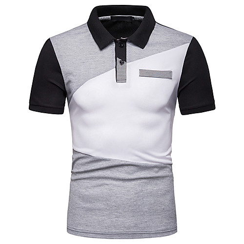 Men's Color Block Black & Gray Patchwork Polo Basic Daily Work White / Black / Gray
Men's Color Block Black & Gray Patchwork Polo Basic Daily Work White / Black / Gray