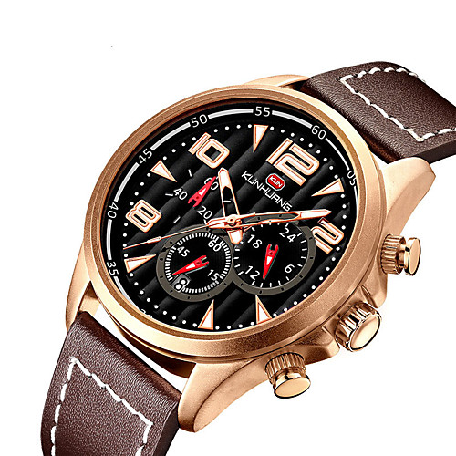 Men's Sport Watch Quartz Modern Style Stylish Genuine Leather Water Resistant / Waterproof Large Dial Analog Casual Big Face - Black Blue Brown
Men's Sport Watch Quartz Modern Style Stylish Genuine Leather Water Resistant / Waterproof Large Dial Analog Casual Big Face - Black Blue Brown
