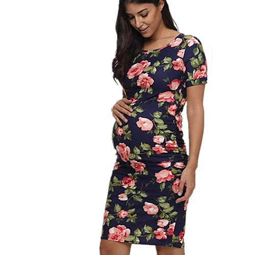 Women's Sheath Dress Knee Length Dress - Short Sleeves Floral Summer Boho 2020 Black Blue S M L XL
Women's Sheath Dress Knee Length Dress - Short Sleeves Floral Summer Boho 2020 Black Blue S M L XL