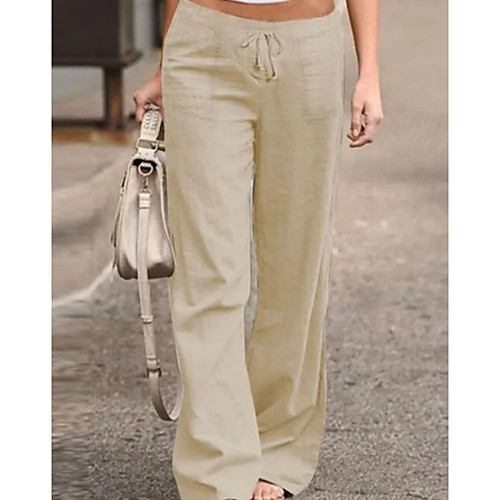 Women's Basic Daily Loose Chinos Pants - Solid Colored Black Blue Khaki S / M / L
Women's Basic Daily Loose Chinos Pants - Solid Colored Black Blue Khaki S / M / L