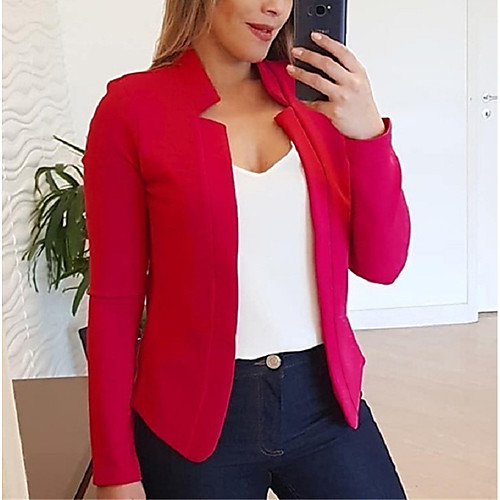 Women's Solid Colored Patchwork Basic Fall Jacket Short Daily Long Sleeve Spandex Coat Tops White
Women's Solid Colored Patchwork Basic Fall Jacket Short Daily Long Sleeve Spandex Coat Tops White