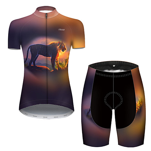 21Grams Women's Short Sleeve Cycling Jersey with Shorts Nylon Polyester Black / Yellow Gradient Animal Tiger Bike Clothing Suit Breathable 3D Pad Quick Dry Ultraviolet Resistant Reflective Strips
21Grams Women's Short Sleeve Cycling Jersey with Shorts Nylon Polyester Black / Yellow Gradient Animal Tiger Bike Clothing Suit Breathable 3D Pad Quick Dry Ultraviolet Resistant Reflective Strips