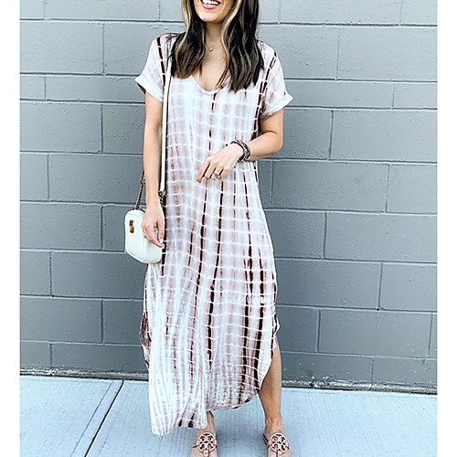 Women's A-Line Dress Knee Length Dress - Short Sleeves Check Summer Work 2020 Purple S M L XL
Women's A-Line Dress Knee Length Dress - Short Sleeves Check Summer Work 2020 Purple S M L XL
