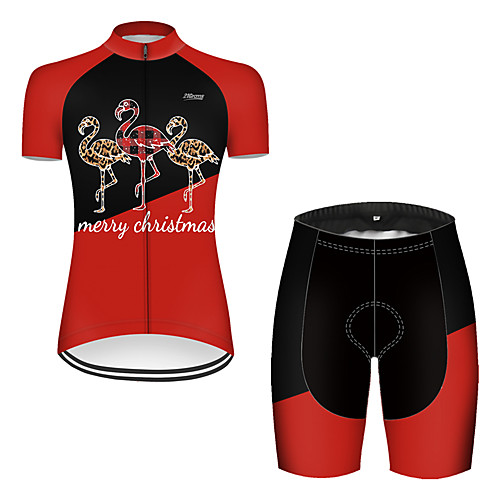 21Grams Women's Short Sleeve Cycling Jersey with Shorts Nylon Black / Red Patchwork Flamingo Animal Bike Quick Dry Breathable Sports Patchwork Mountain Bike MTB Road Bike Cycling Clothing Apparel
21Grams Women's Short Sleeve Cycling Jersey with Shorts Nylon Black / Red Patchwork Flamingo Animal Bike Quick Dry Breathable Sports Patchwork Mountain Bike MTB Road Bike Cycling Clothing Apparel
