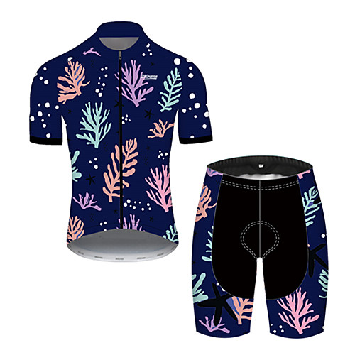 21Grams Men's Short Sleeve Cycling Jersey with Shorts Black / Blue Bike Breathable Sports Patterned Mountain Bike MTB Road Bike Cycling Clothing Apparel / Stretchy
21Grams Men's Short Sleeve Cycling Jersey with Shorts Black / Blue Bike Breathable Sports Patterned Mountain Bike MTB Road Bike Cycling Clothing Apparel / Stretchy