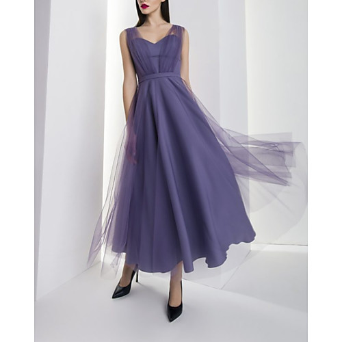 A-Line Elegant Vintage Engagement Formal Evening Dress Sweetheart Neckline Sleeveless Ankle Length Tulle with Pleats 2021
A-Line Elegant Vintage Engagement Formal Evening Dress Sweetheart Neckline Sleeveless Ankle Length Tulle with Pleats 2021