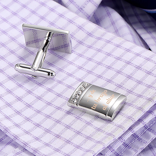 Personalized Customized Men's Cufflink Set Geometrical Geometric 1pc / pack Silver
Personalized Customized Men's Cufflink Set Geometrical Geometric 1pc / pack Silver