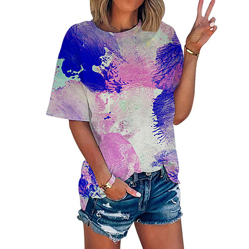Women's T-shirt Tie Dye Tops Round Neck Daily Summer Blue Purple Orange S M L XL 2XL 3XL
Women's T-shirt Tie Dye Tops Round Neck Daily Summer Blue Purple Orange S M L XL 2XL 3XL