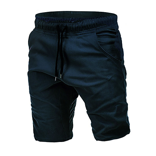 

Men's Sporty Going out Loose Shorts Pants - Solid Colored Drawstring Outdoor Summer Black Khaki Navy Blue US32 / UK32 / EU40 / US34 / UK34 / EU42 / US36 / UK36 / EU44